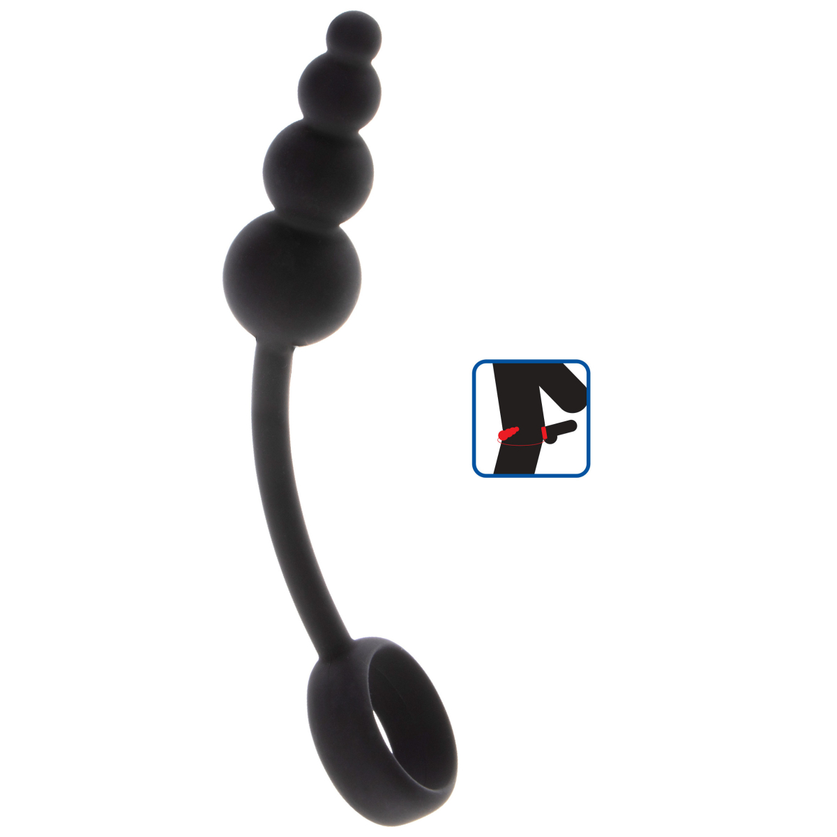 cockring plug anal beads ring 85 x 35 cm noir 2