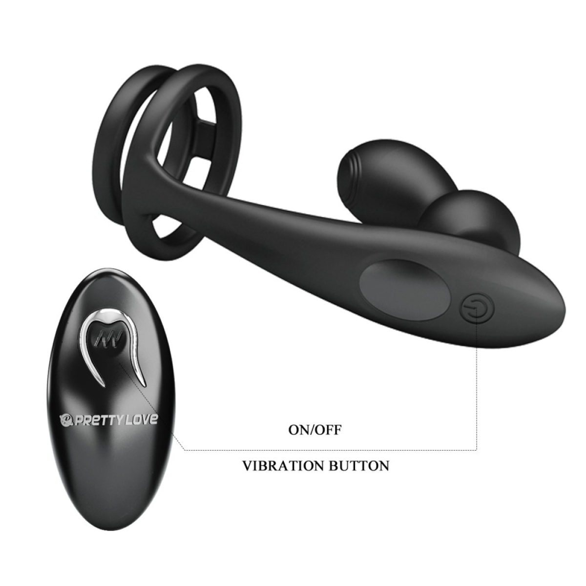 cockring plug marshall pretty love 75 x 27 cm noir 3