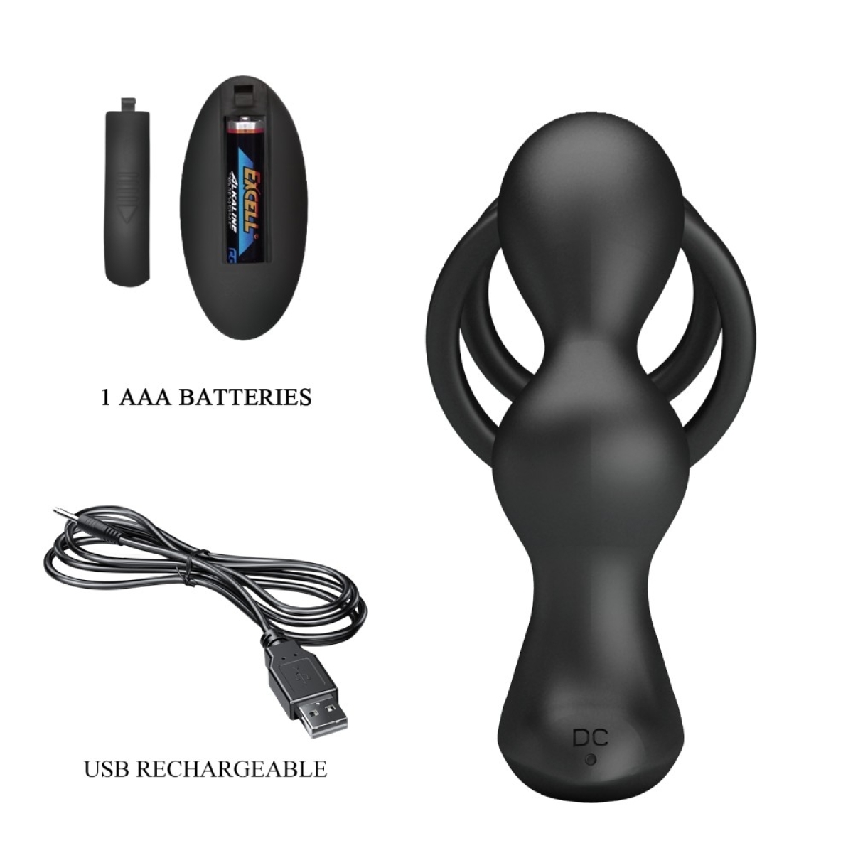 cockring plug marshall pretty love 75 x 27 cm noir 5