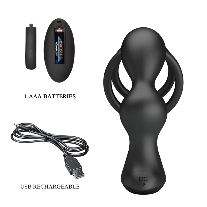 cockring plug marshall pretty love 75 x 27 cm noir 5