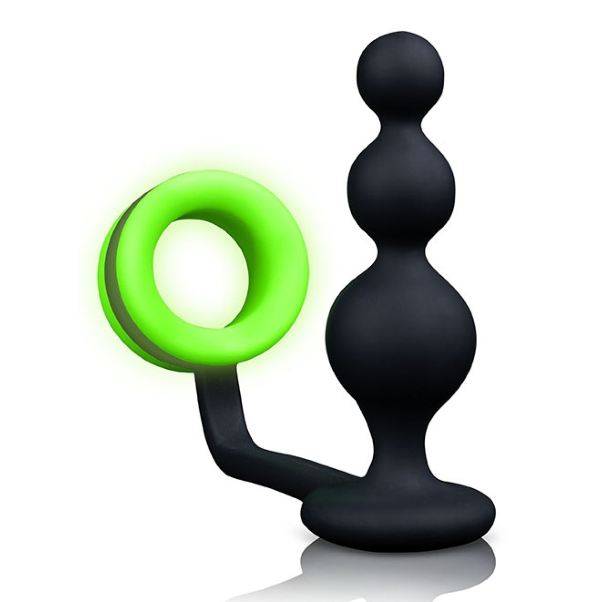 cockring plug phosphorescent beads glow 10 x 33cm