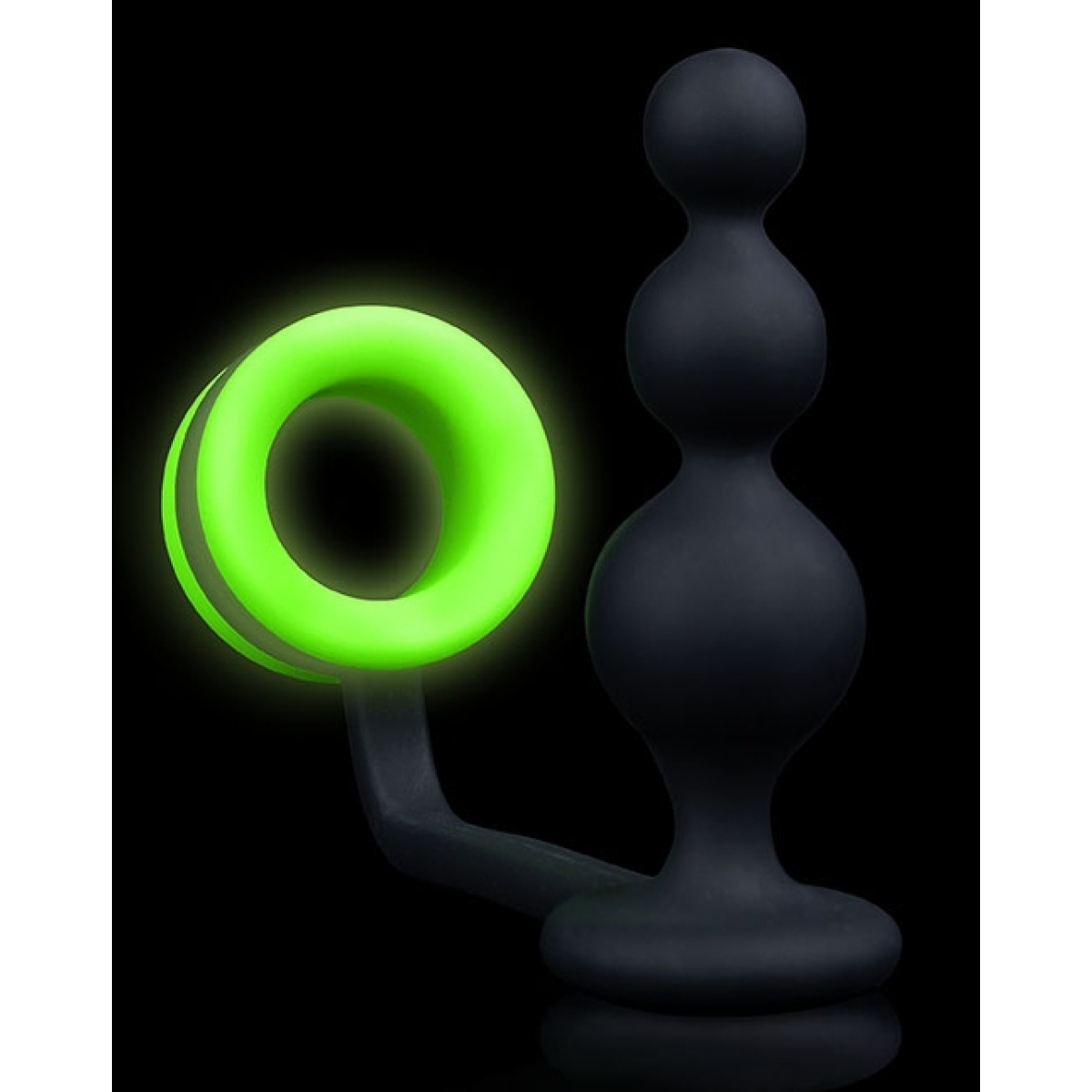 cockring plug phosphorescent beads glow 10 x 33cm 2