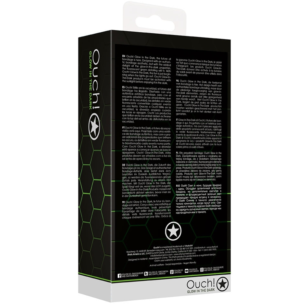 cockring plug phosphorescent beads glow 10 x 33cm 5