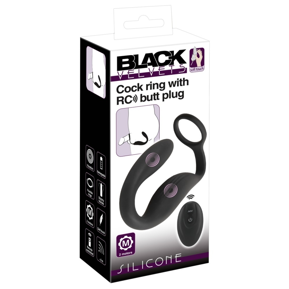 cockring plug vibe velvet 8 x 25cm 7