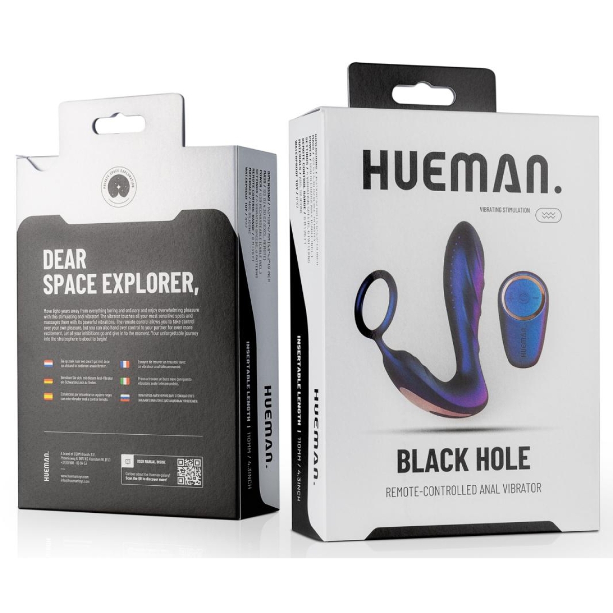 cockring plug vibrant black hole hueman 11 x 33cm 1