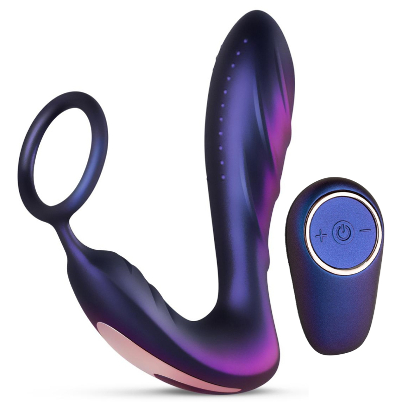 cockring plug vibrant black hole hueman 11 x 33cm