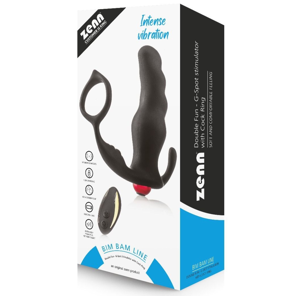 cockring plug vibrant intense vibration 10 x 38cm 1