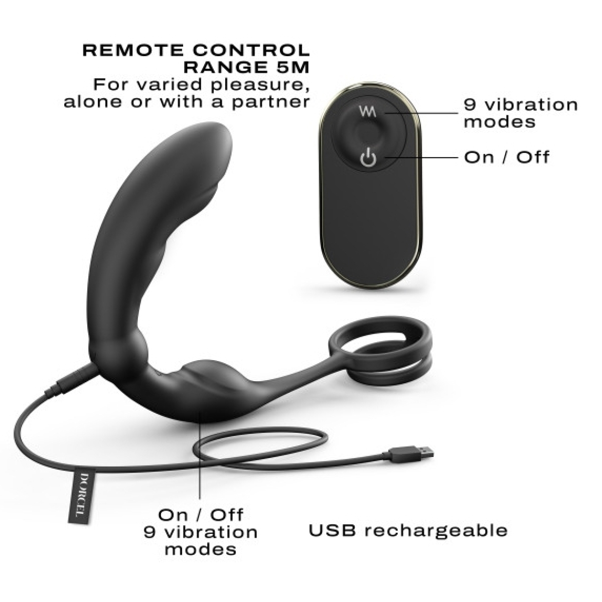 cockring plug vibrant p ring dorcel 9 x 37cm 3