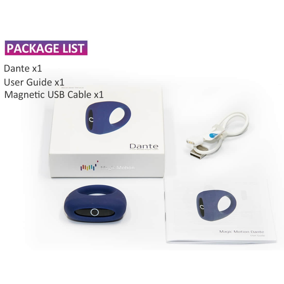 cockring vibrant controle a distance dante 28mm 5