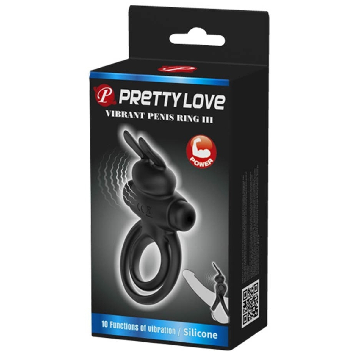 cockring vibrant dick rabbit petty love 25mm noir 1