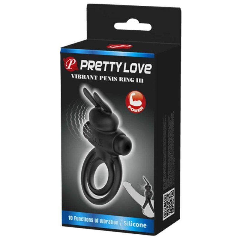 cockring vibrant dick rabbit petty love 25mm noir 1