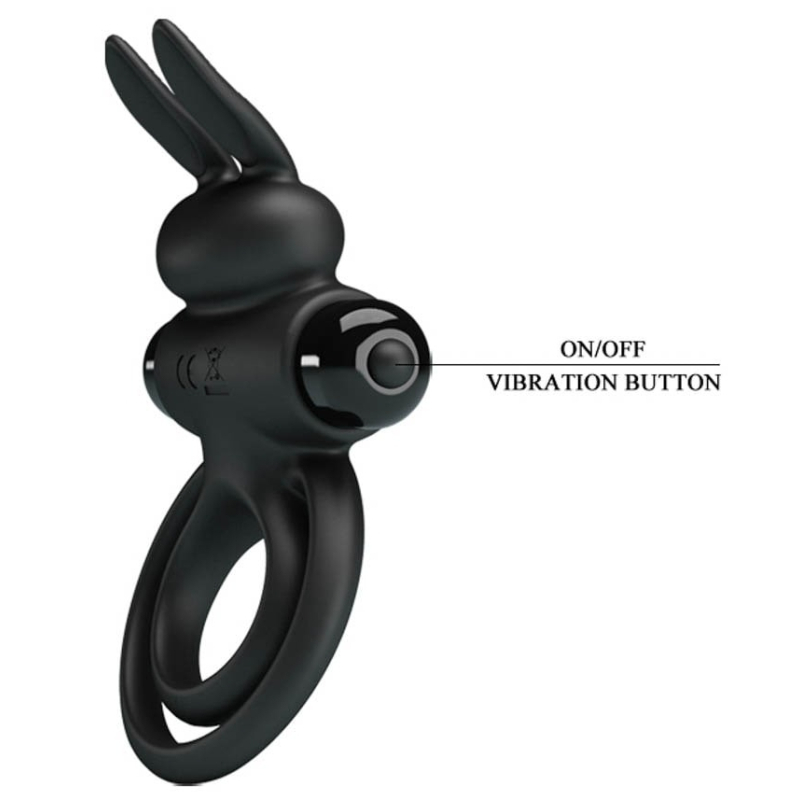 cockring vibrant dick rabbit petty love 25mm noir 3