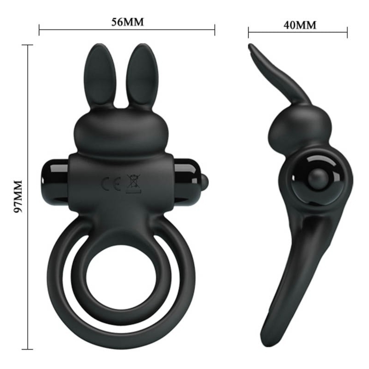 cockring vibrant dick rabbit petty love 25mm noir 5