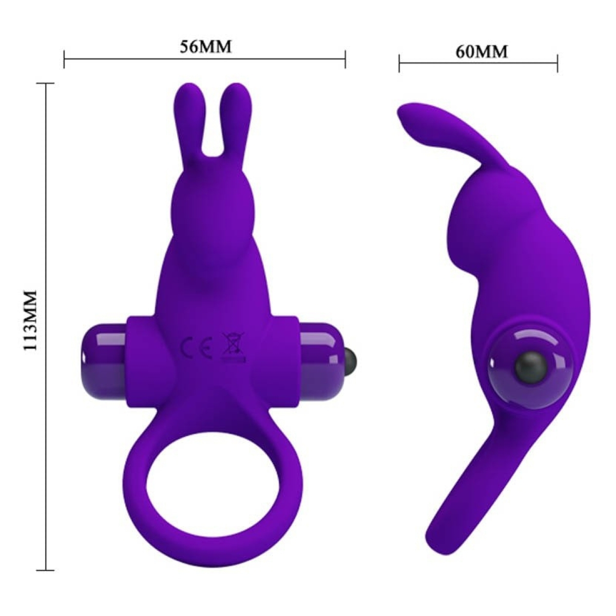 cockring vibrant dick rabbit pretty love 30mm violet 5