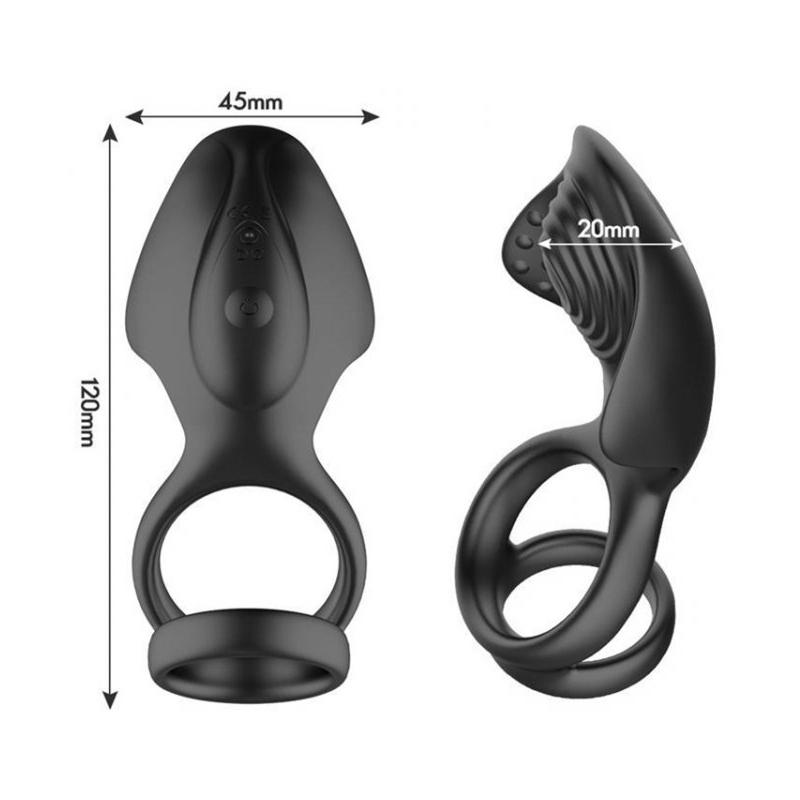 cockring vibrant double delight noir 4