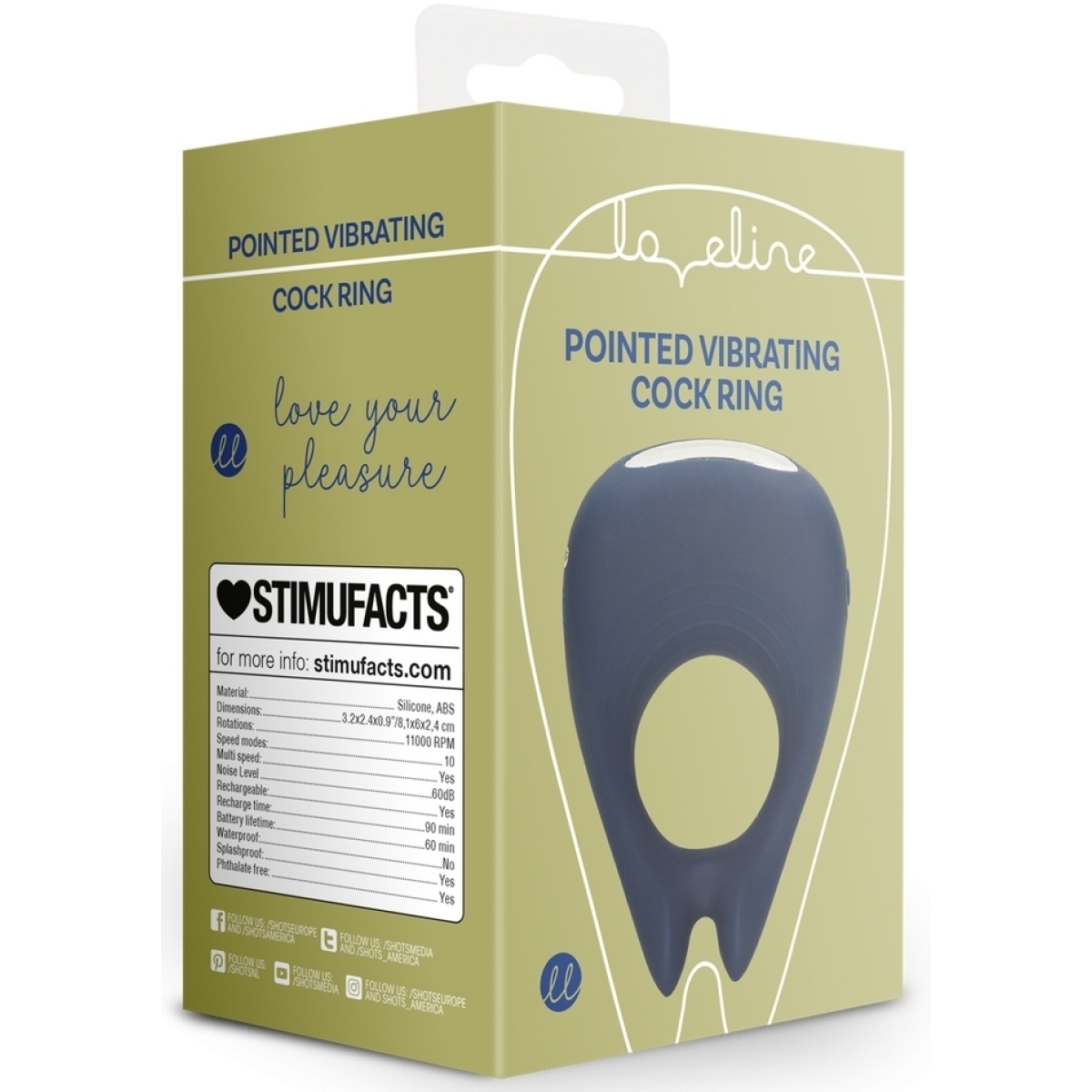 cockring vibrant pointu baltic 34mm bleu 1