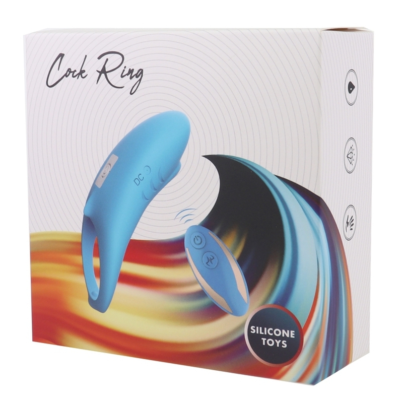 cockring vibrant shark 29mm bleu 1