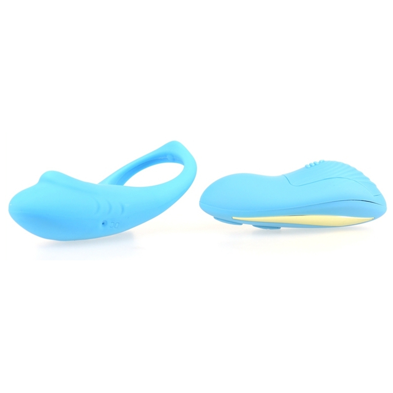 cockring vibrant shark 29mm bleu 6