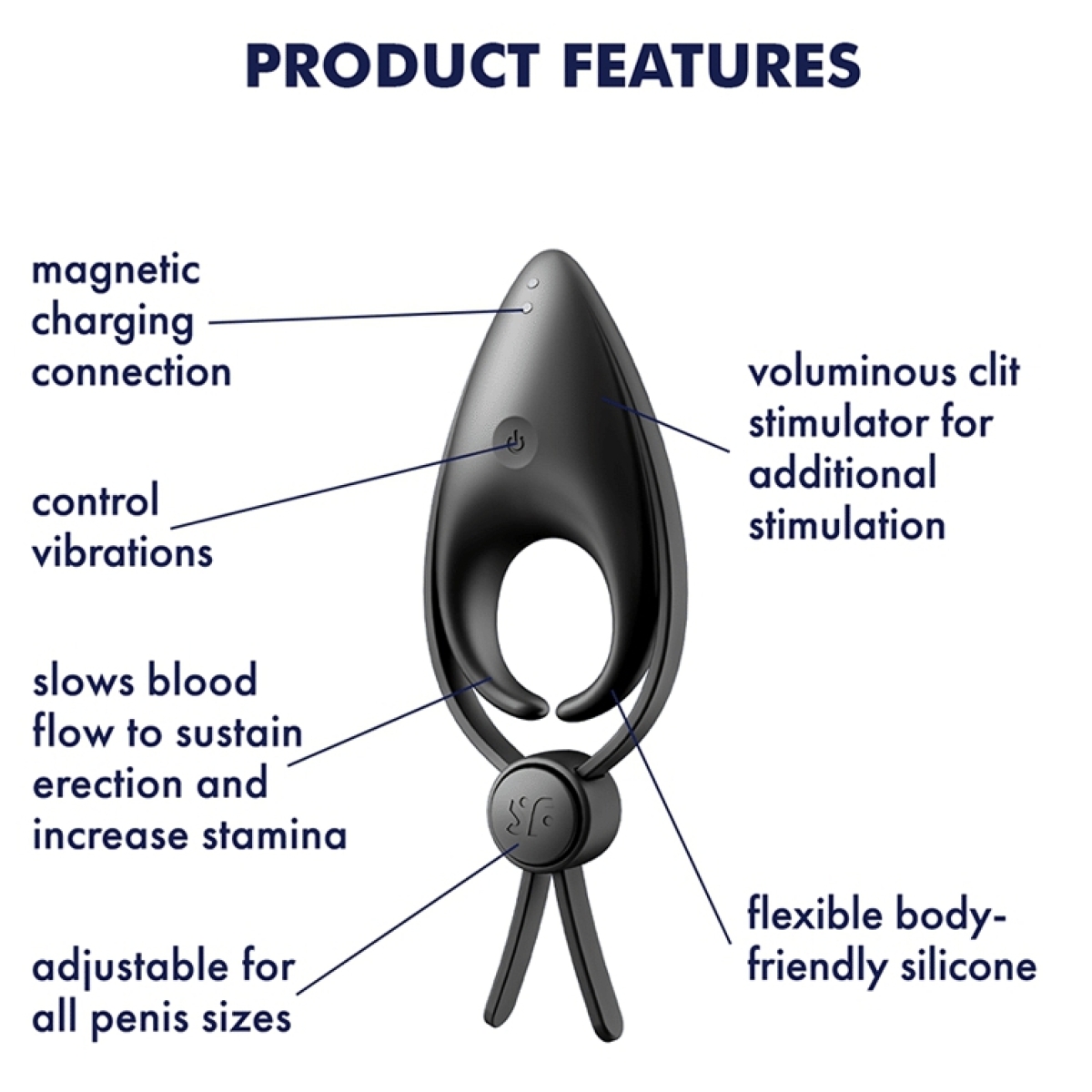 cockring vibrant sniper satisfyer 28mm noir 4