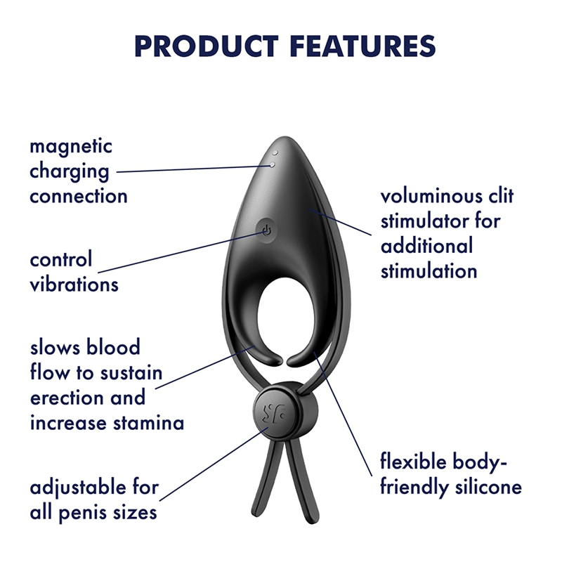 cockring vibrant sniper satisfyer 28mm noir 4