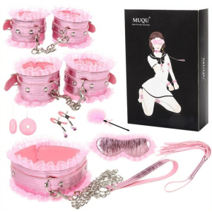 coffret bdsm lace light 8 pieces rose