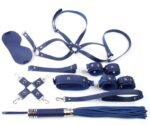 coffret bondage sm obedience 10 pieces bleu