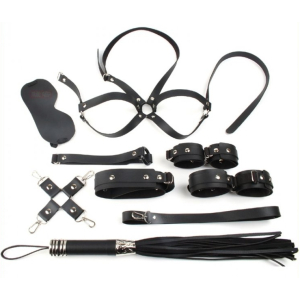 coffret bondage sm obedience 10 pieces noir