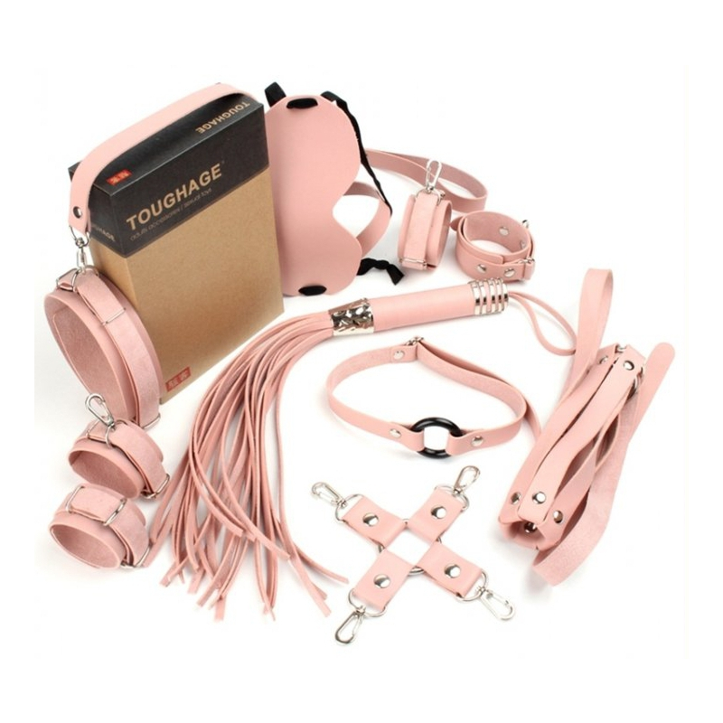 coffret bondage sm obedience 10 pieces rose 1