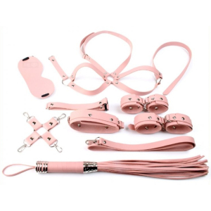 coffret bondage sm obedience 10 pieces rose