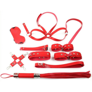 coffret bondage sm obedience 10 pieces rouge