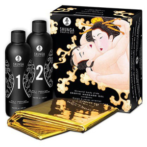 coffret de masage corps a corps melon et mangue 200ml