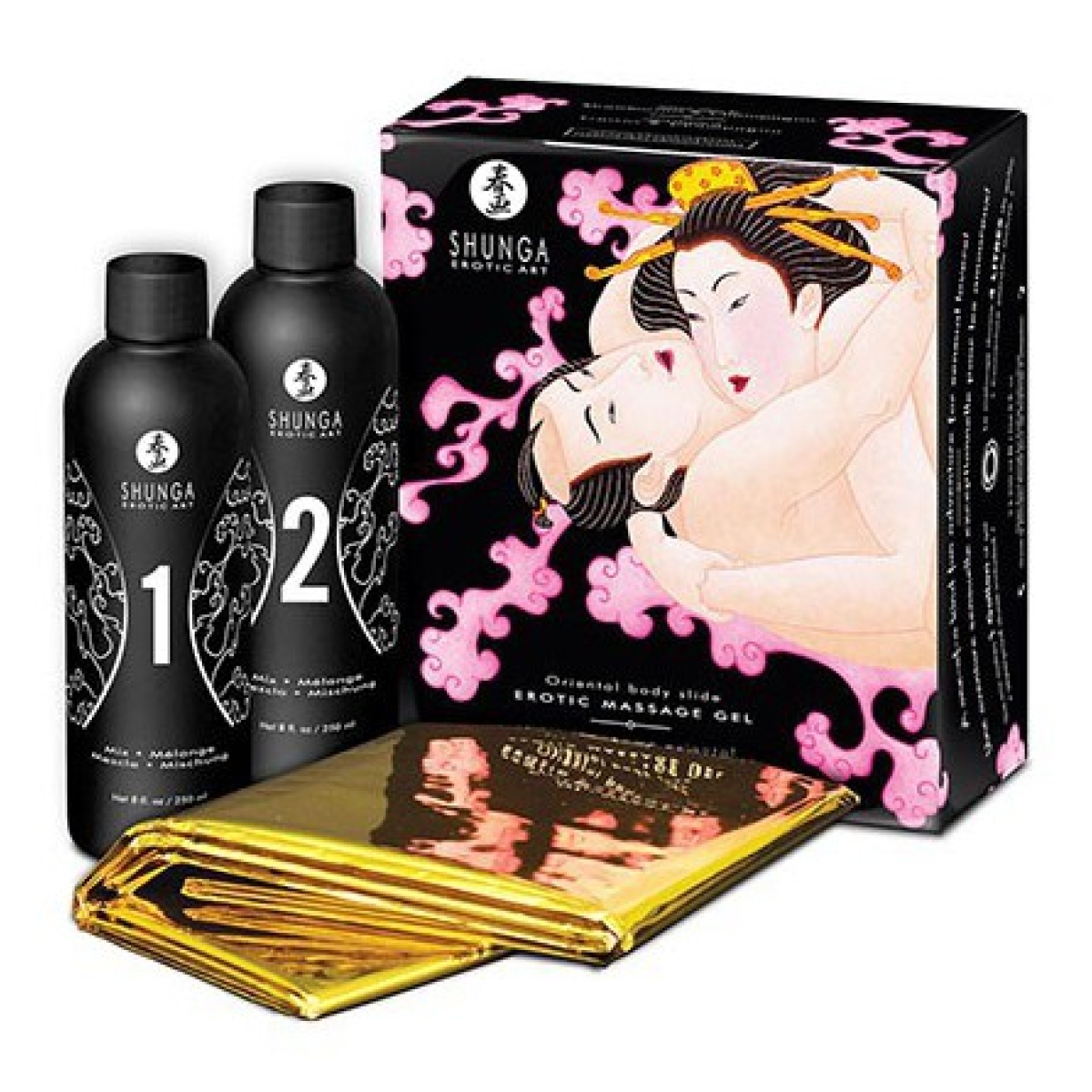 coffret de masage corps a corps vin petillant a la fraise 200ml