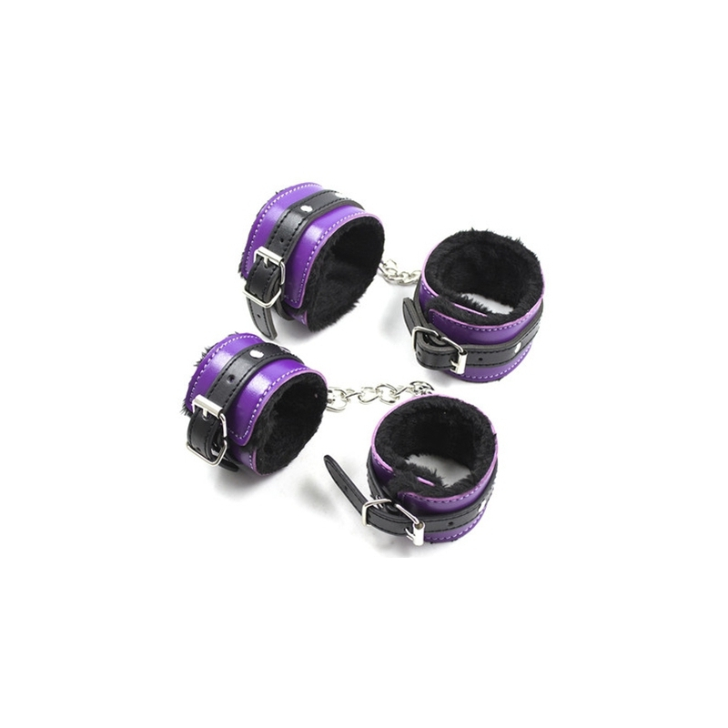 coffret fur lined 8 pieces violet noir 1
