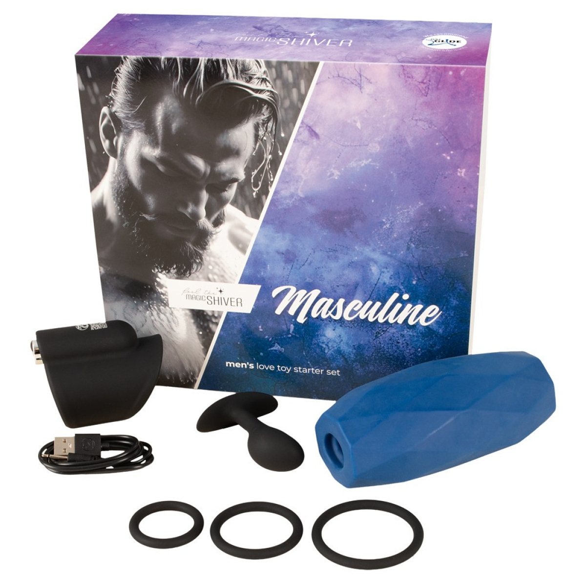 coffret sextoys masculine 4 accessoires noirs 1