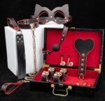 coffret sm bondage 8 pieces noir rouge