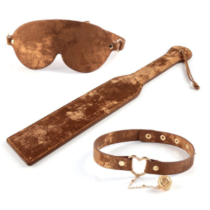 coffret sm velvet 3 pieces marron