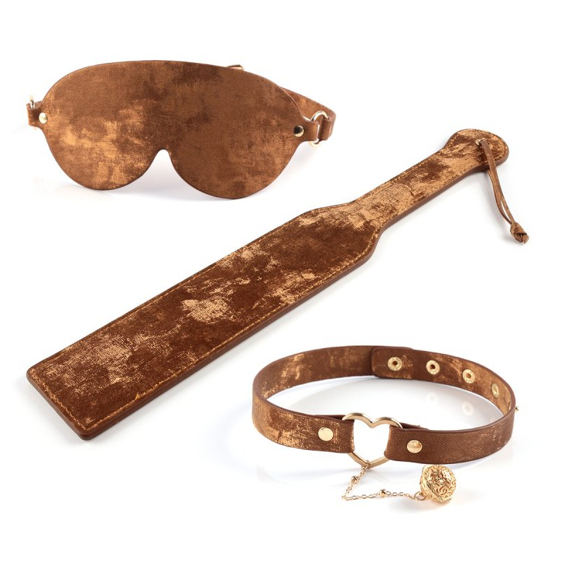 coffret sm velvet 3 pieces marron