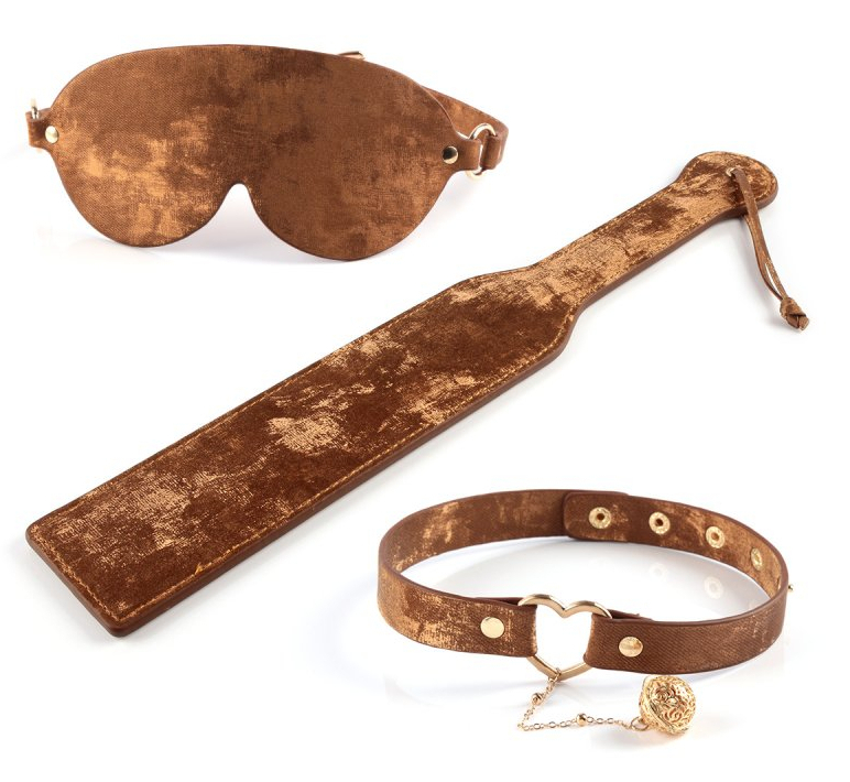 coffret sm velvet 3 pieces marron