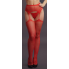 collant effet porte jaretelles avec strass lana rouge scaled