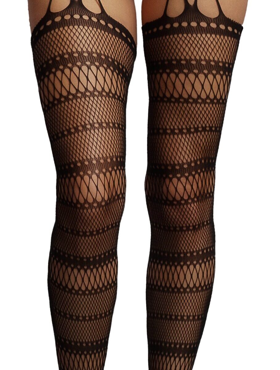 collant effet porte jaretelles olivia noir scaled