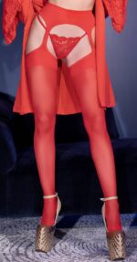 collant effet porte jarretelles mina rouge 1