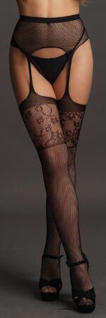 collant effet porte jarretelles noria noir scaled