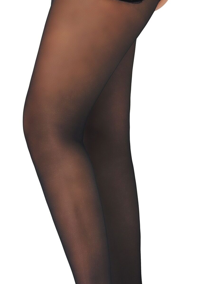 collants avec ouverture arriere satin touch suspender noirs scaled