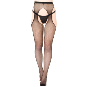 collants fishnet suspender noirs scaled