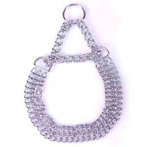 collier 3 chaines en metal