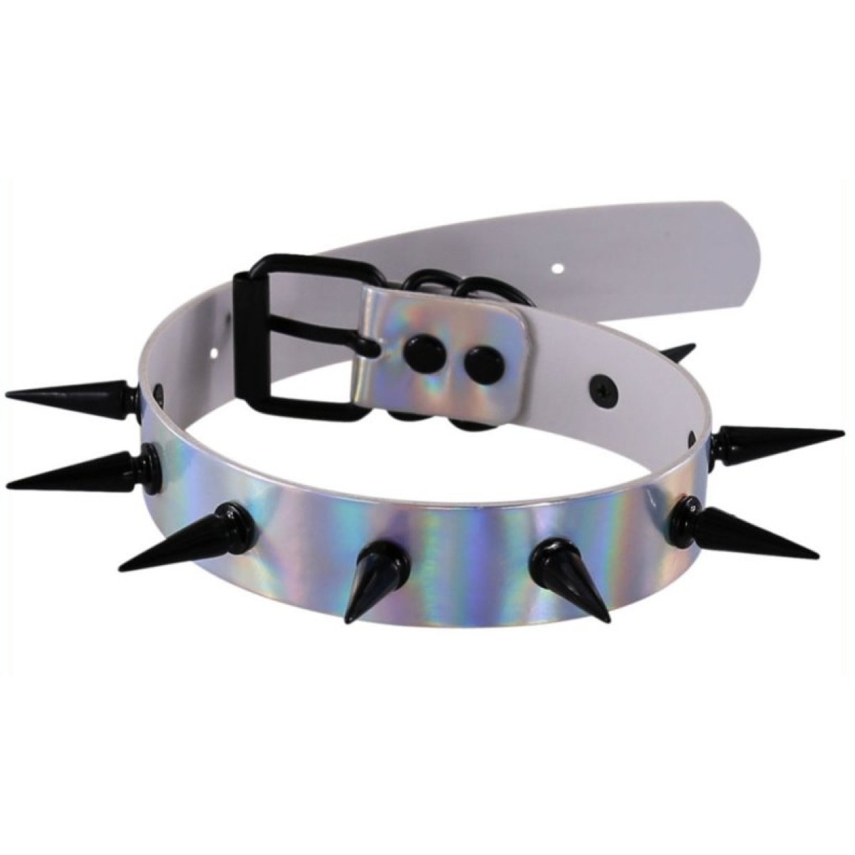 collier a pointes piky laser argente 1