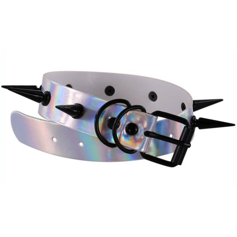 collier a pointes piky laser argente 2