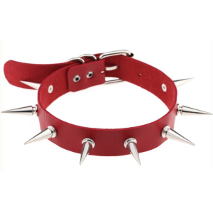 collier a pointes piky lish rouge