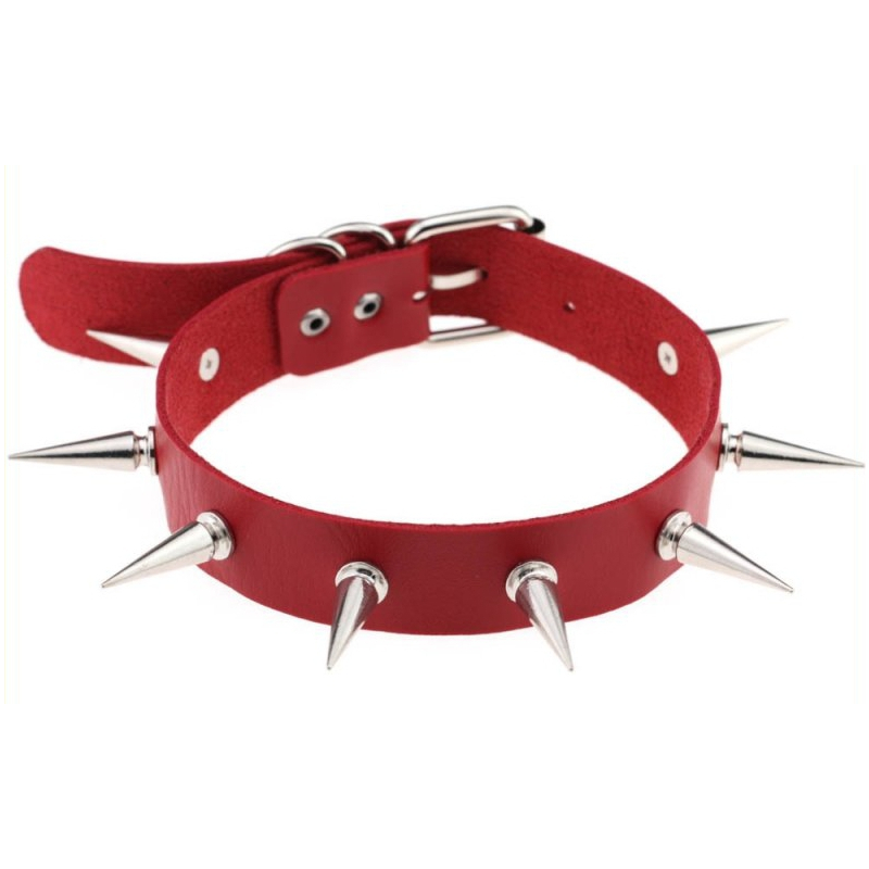 collier a pointes piky lish rouge