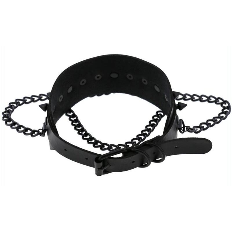 collier a pointes piky noir 2